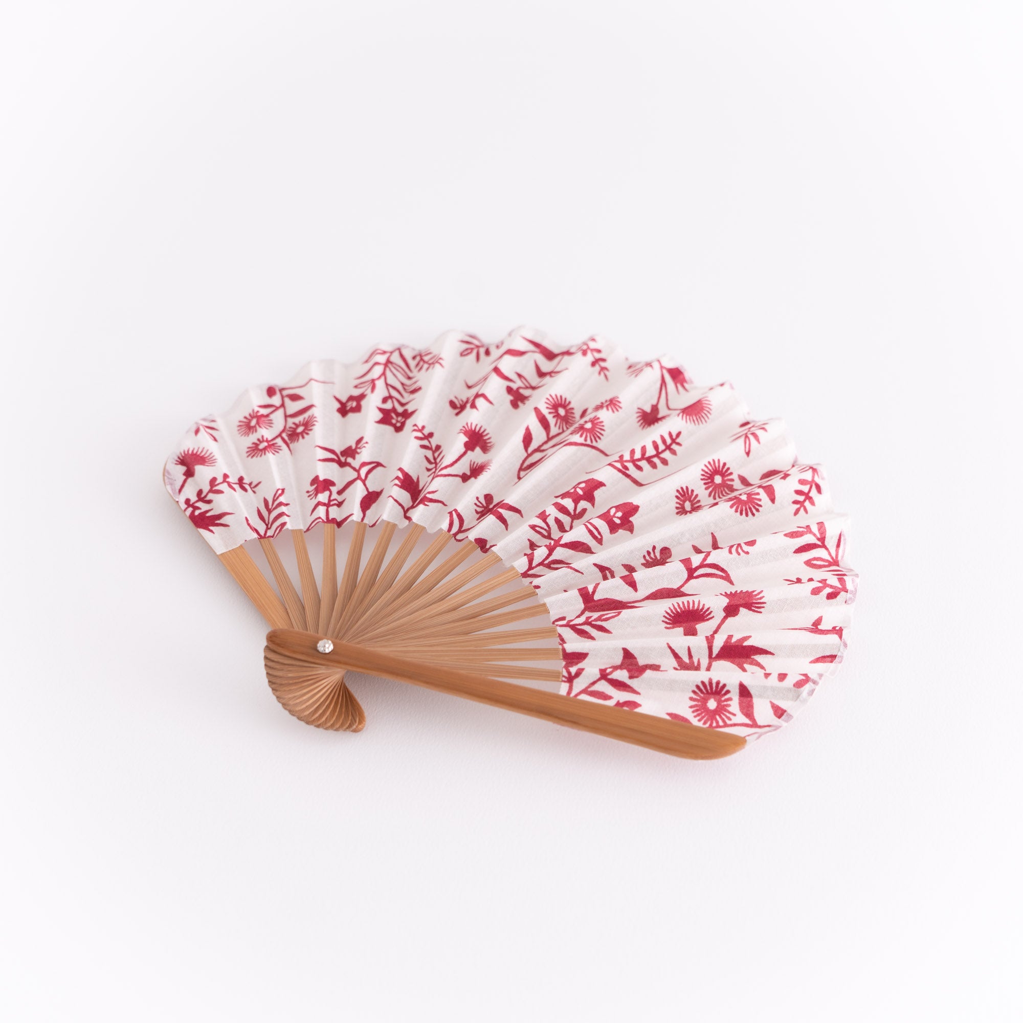 万月扇子セット 夏草更紗